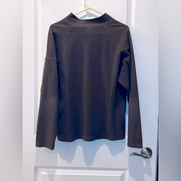 LL Bean Women’s Brown Quarter Zip Up Pullover Size XL - Picture 2 of 10